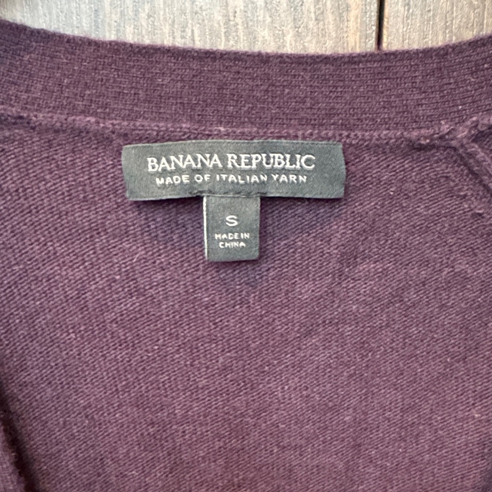 Banana Republic Women's Deep Purple Cardigan - Picture 2 of 5